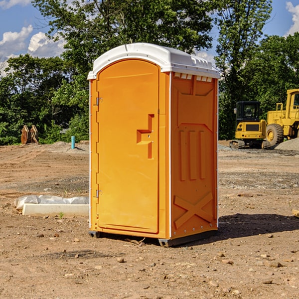 how often are the portable restrooms cleaned and serviced during a rental period in Criders